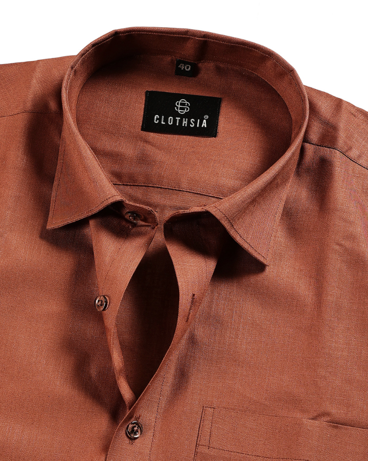 Premium Cotton Coffee Colour Men Shirt