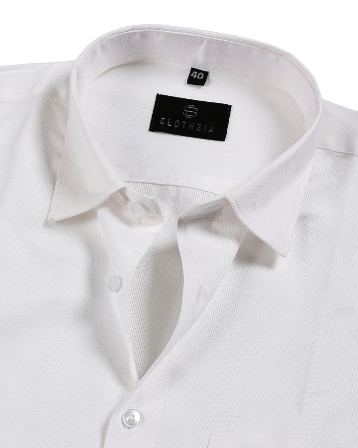 Heavy Linen Pure White Colour Men Shirt