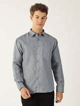 Formal Linen Steel Grey Colour Men’s Shirt