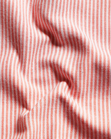 Cotton Small Stripe Peach With White Men Shirt