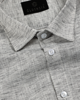 Linen Khadi Gray Colour Men Shirts