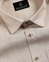 Premium Linen Fawn Colour Men Shirt