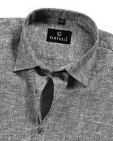 Linen Khadi Carbon Colour Men Shirt
