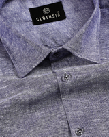 Linen Khadi Midnight Grey Men Shirt