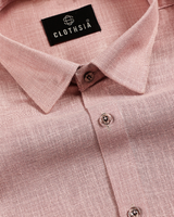 Formal Linen Light Peach Colour Men Shirt