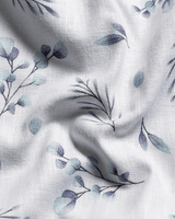Giza Cotton Soft White & Dusty Blue Colour Men Shirts