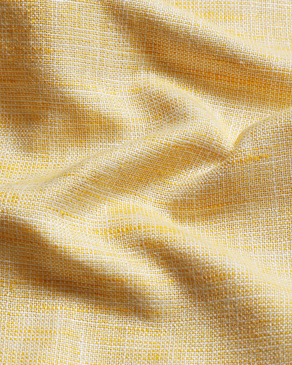 Classic Linen Lemon Yellow Colour Men's Shirt