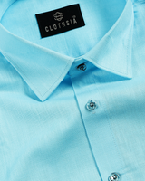 Premium Linen Light Sky Men Shirt