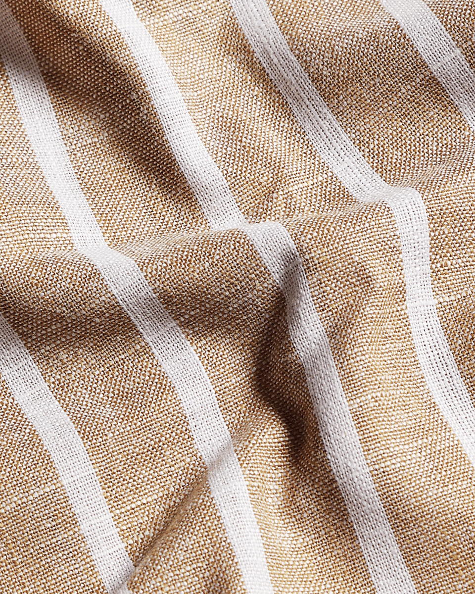 Vertical Strips Cream Bege Colur Men Shirts
