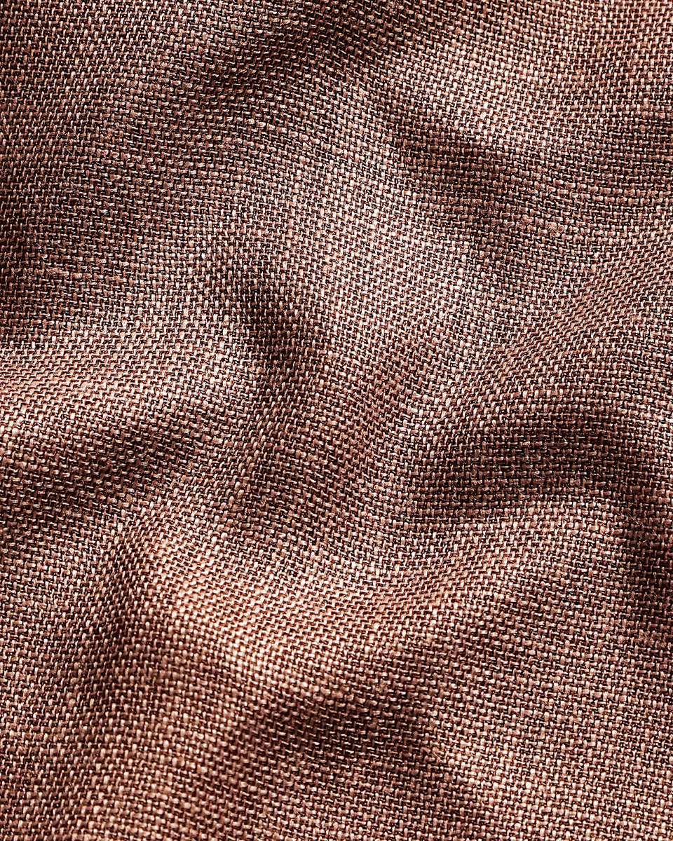 Formal Linen Coffee Colour Men Shirts