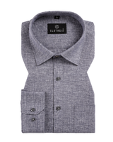 Linen Khadi Midnight Grey Men Shirt