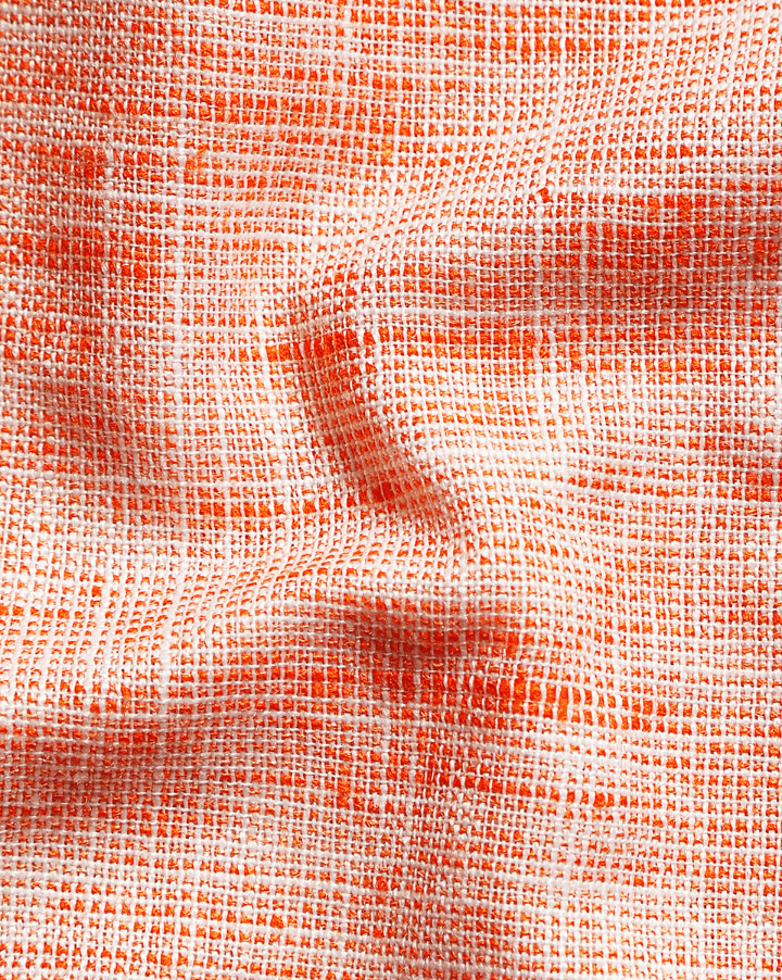 Classic Linen Peach Orange Colour Men's Shirt