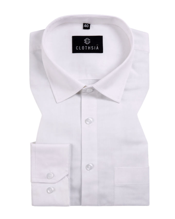 Heavy Linen Pure White Colour Men Shirt