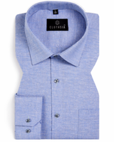 Classic Linen Sky Blue Colour Men's Shirt