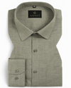 Formal Linen Mehendi Colour Men's Shirts