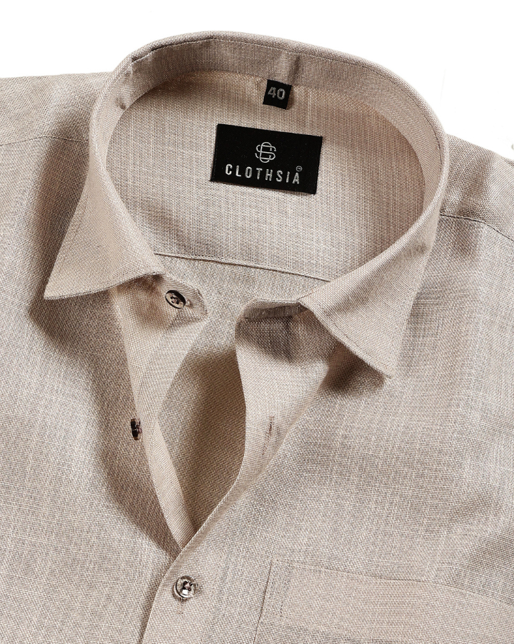 Premium Linen Fawn Colour Men Shirt