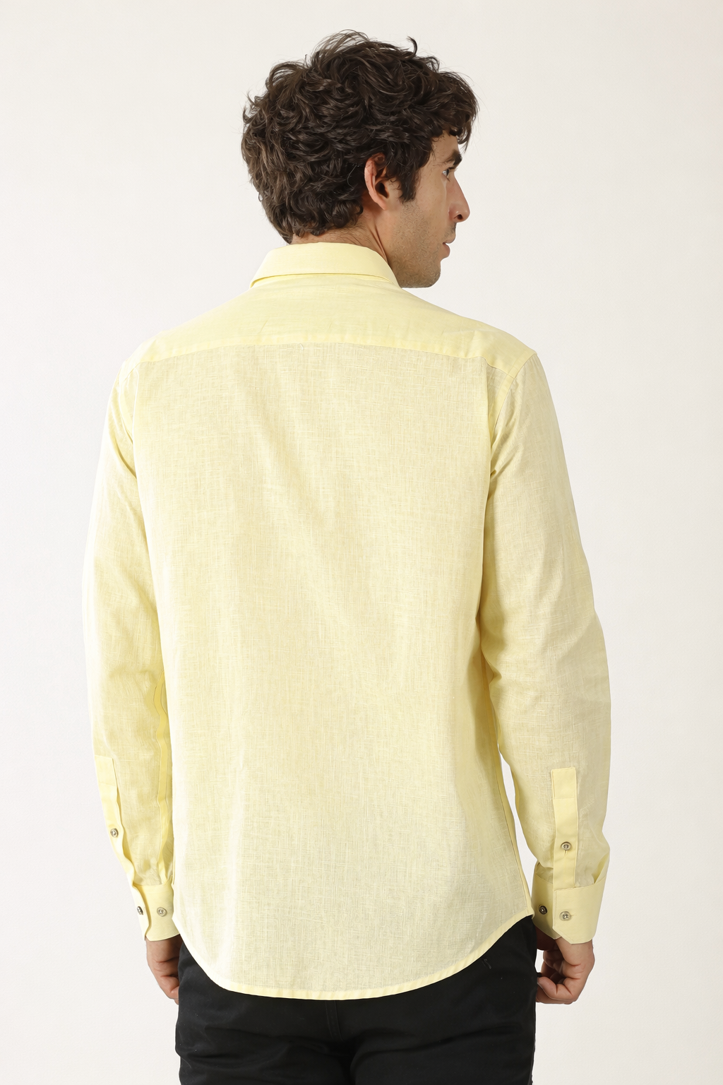 Premium Linen Lemon Yellow Men’s Shirt
