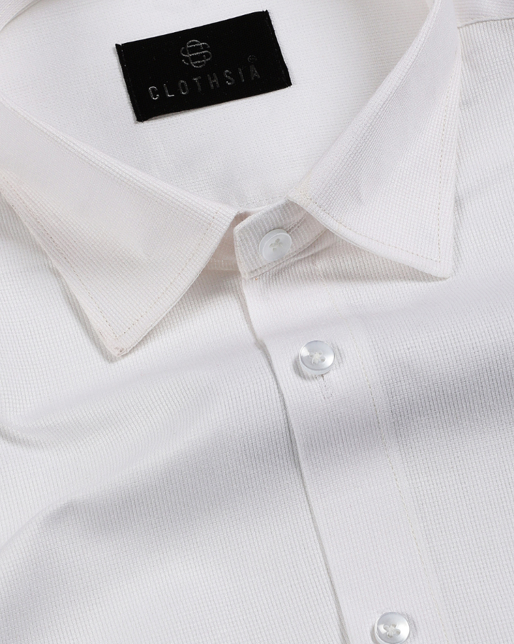 Heavy Linen Pure White Colour Men Shirt