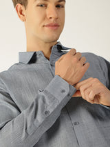 Formal Linen Steel Grey Colour Men’s Shirt