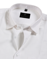 Heavy Linen Pure White Colour Men Shirt
