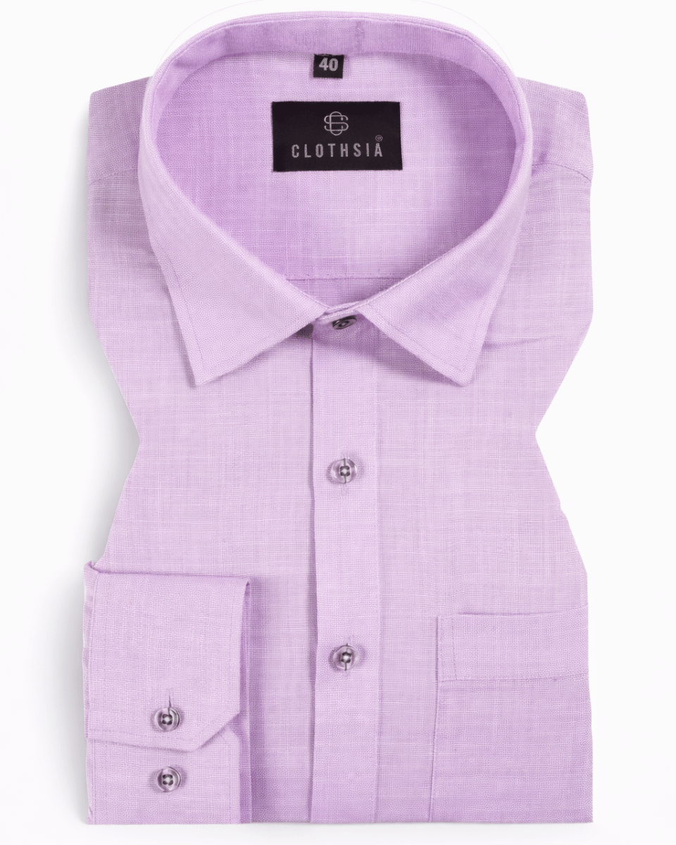 Classic Linen Baby Pink Colour Men's Shirt