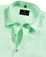 Premium Linen Mint Green Colour Men Shirts