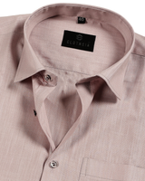 Formal Linen Brown Colour Men Shirts