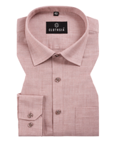 Formal Linen Light Peach Colour Men Shirt