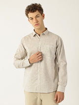 Linen Khadi Light Fawn Colour Men’s Shirt