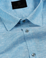 Classic Linen Ice Blue Colour Men's Shirt