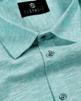Classic Linen Mint Green Color Men's Shirts