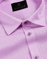 Classic Linen Baby Pink Colour Men's Shirt