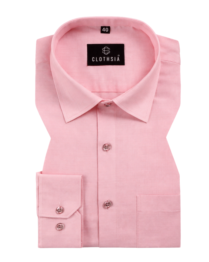 Premium Linen Baby Pink Colour Men Shirt