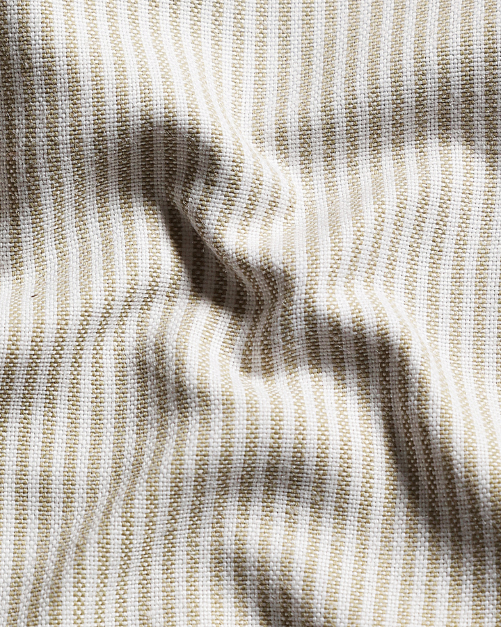 Cotton Small Stripe White With Lavender Colour Men Shirts