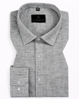 Linen Khadi Gray Colour Men Shirts