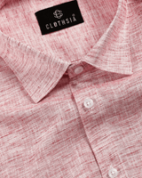 Linen Khadi Rose Pink Colour Men Shirt