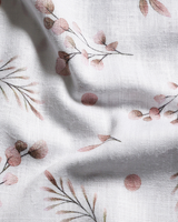 Giza Cotton Leaf Print White With Brown Colour Men Shirt