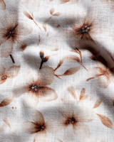 Giza Cotton Floral Print White with Camel Beige Colour Men Shirts