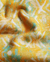 Giza Cotton Print Yellow & Sky Blue Mix Men Shirts