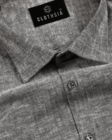 Linen Khadi Carbon Colour Men Shirt