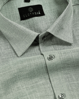 Formal Linen Pistel Green Colour Men Shirts