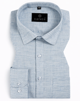 Classic Linen Ice Blue Colour Men's Shirt