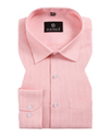 Cotton Small Stripe Peach With White Men Shirt