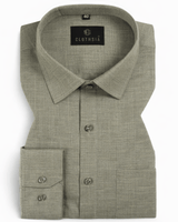 Formal Linen Mehendi Colour Men's Shirts