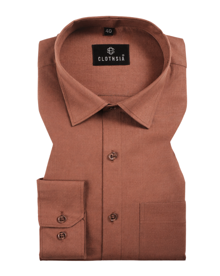 Premium Cotton Coffee Colour Men Shirt