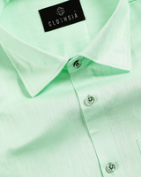 Premium Linen Mint Green Colour Men Shirts
