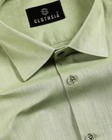 Premium Linen Pastel Green Colour Men Shirt