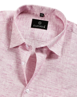 Linen Khadi Baby Pink Colour Men Shirt