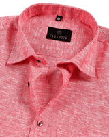 Classic Linen Peach Colour Men's Shirts