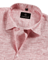 Linen Khadi Rose Pink Colour Men Shirt